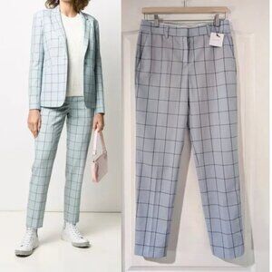 NEW Paul Smith | Women's Slim Fit Wool Check Tailored Pants In Blue